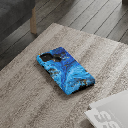 Blue Ice Melt Ink Art Android Case (Protective) Phone Case