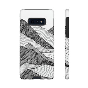 Mountain Line Art Android Case (Protective) Samsung Galaxy S10E Matte Phone Case