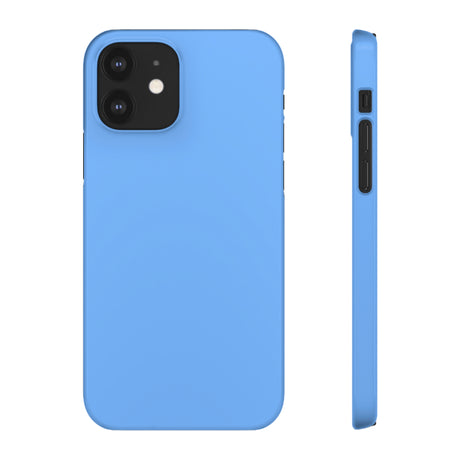 French Sky Blue iPhone Case (Slim) iPhone 12 Glossy Phone Case