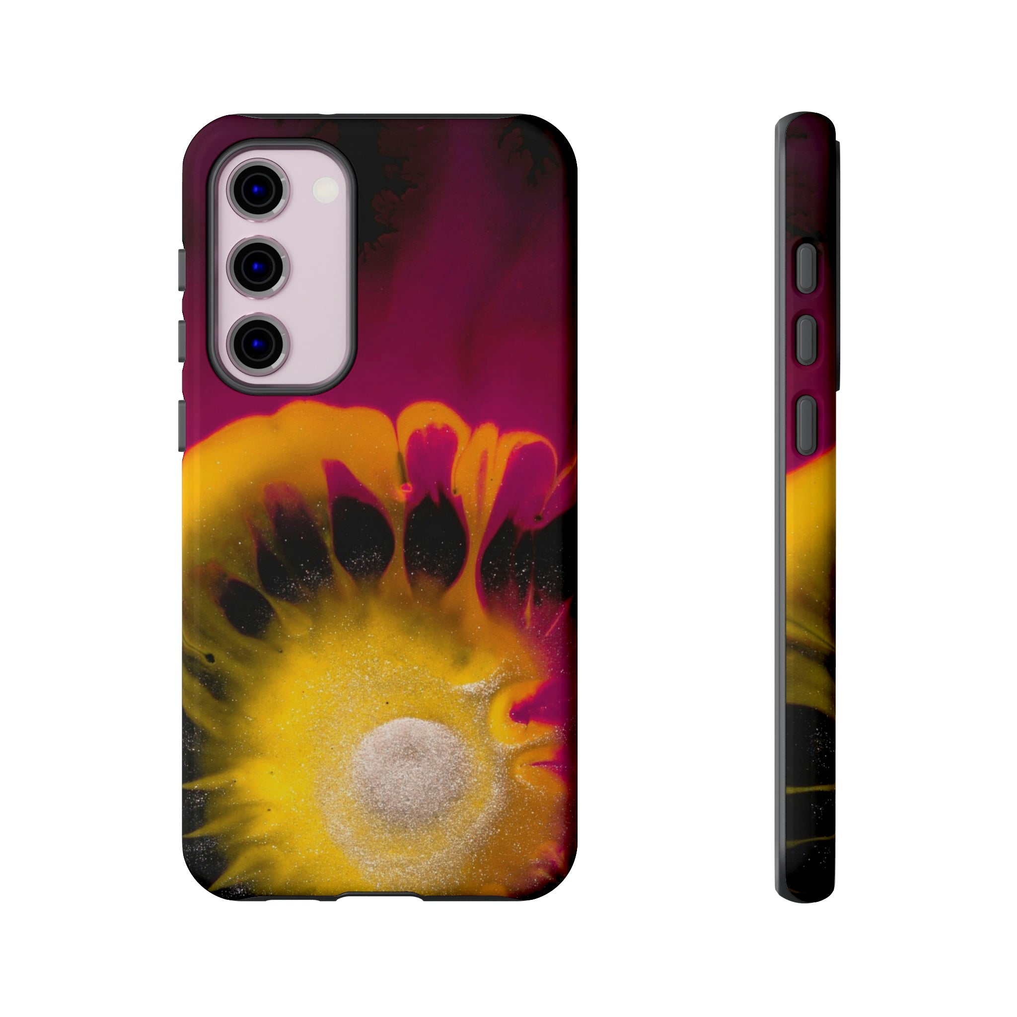 Deep Purple Ink Art Android Case (Protective) Samsung Galaxy S23 Plus Glossy Phone Case