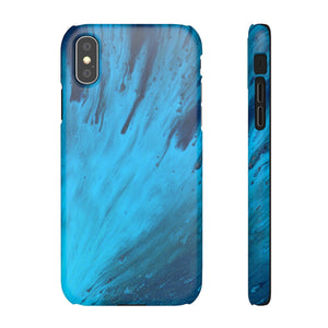 Light Blue Ink Art iPhone Case (Slim) iPhone XS Matte Phone Case