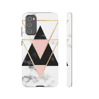 Marble Triangles Android Case (Protective) Samsung Galaxy S20 FE Glossy Phone Case