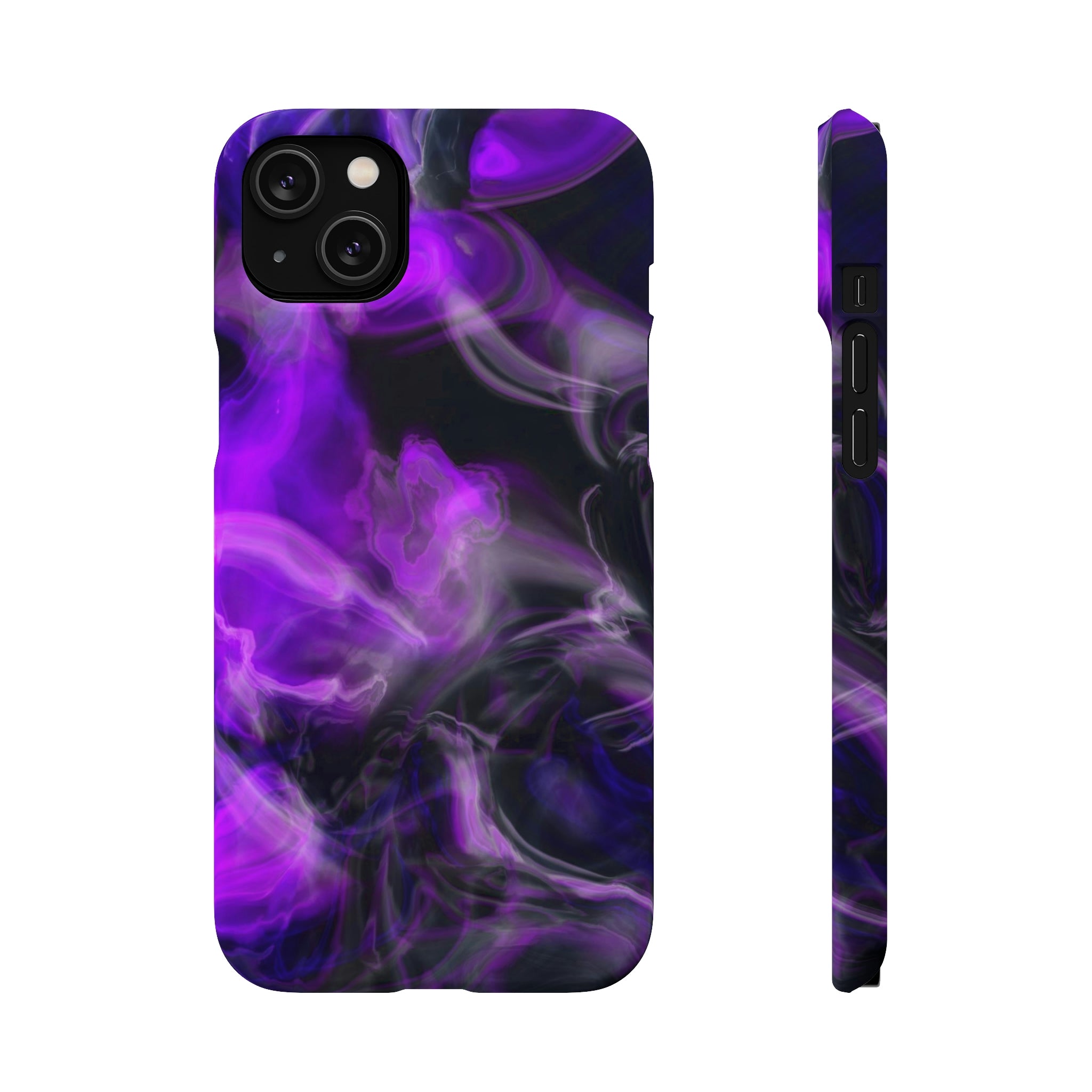 Purple Marble iPhone Case (Slim) iPhone 14 Plus Matte Phone Case