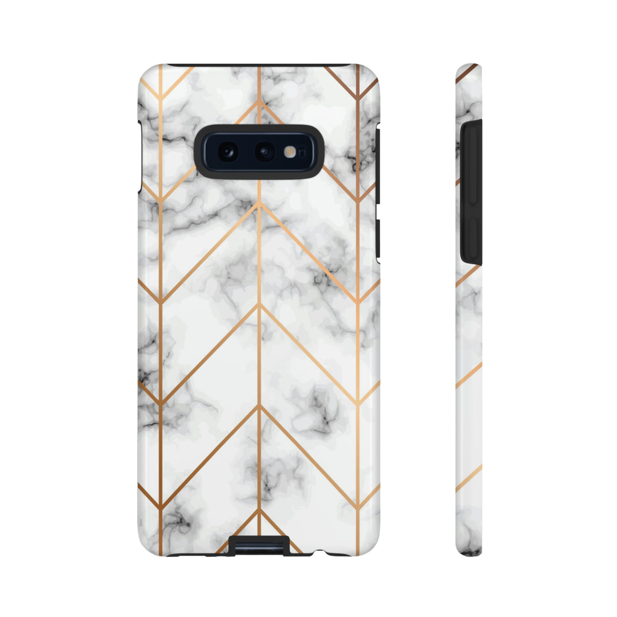 Golden Marble Android Case (Protective) Samsung Galaxy S10E Glossy Phone Case