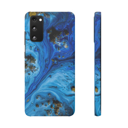 Blue Ice Melt Ink Art Android Case (Slim) Samsung S20 FE Matte Phone Case