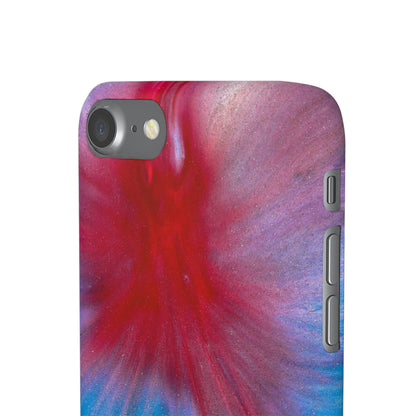 Red Warp Ink Art iPhone Case (Slim) Phone Case