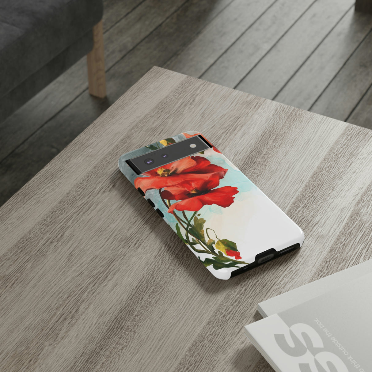 Poppy Flower Drawing Android Case (Protective) Phone Case