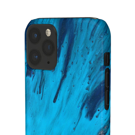 Light Blue Ink Art iPhone Case (Slim) Phone Case