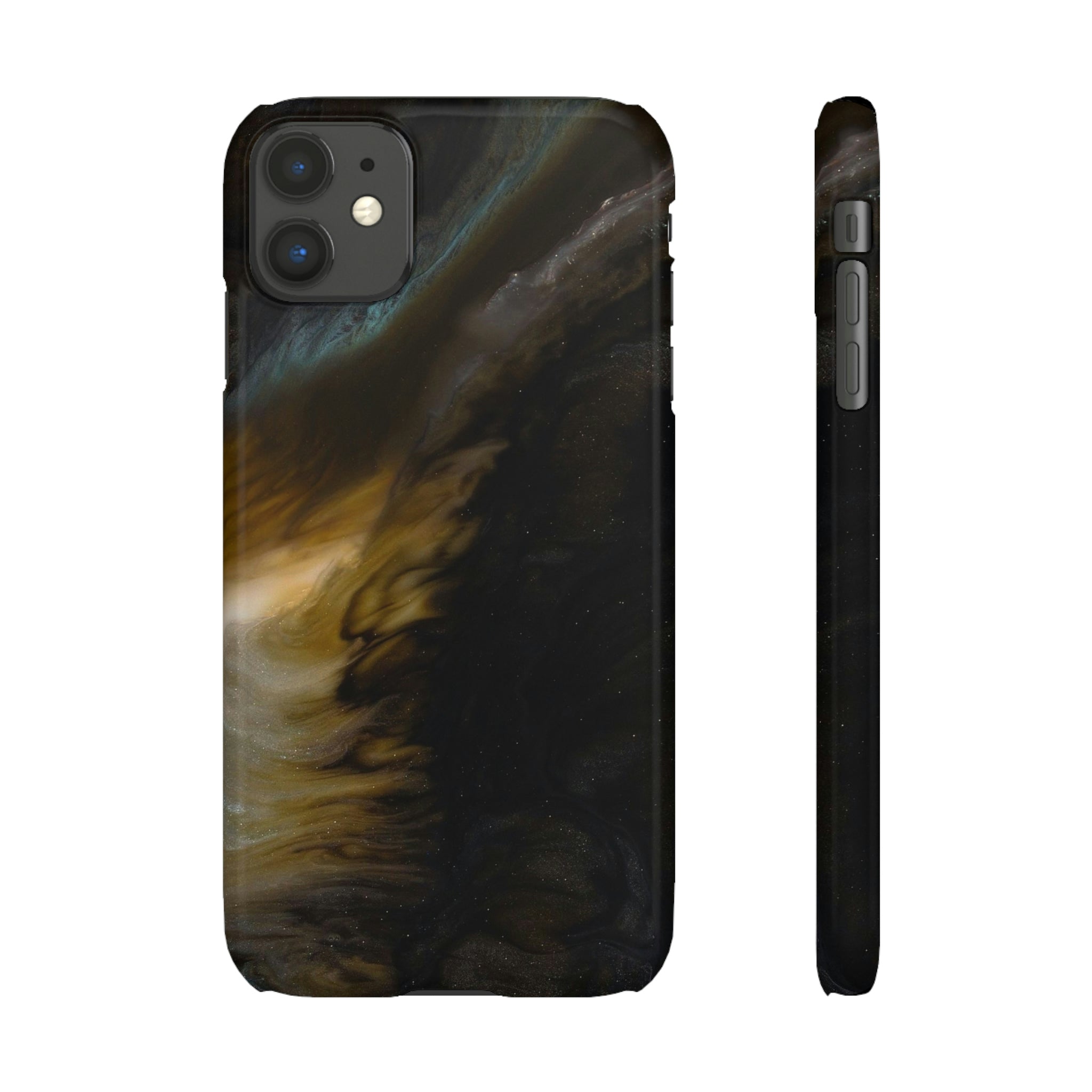 Midnight Shaddow Ink Art iPhone Case (Slim) iPhone 11 Glossy Phone Case