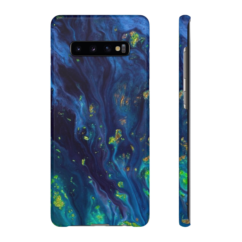 Green Opal Ink Art Android Case (Slim) Samsung Galaxy S10 Plus Glossy Phone Case